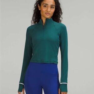 Lululemon Its Rulu Run Cropped Half Zip